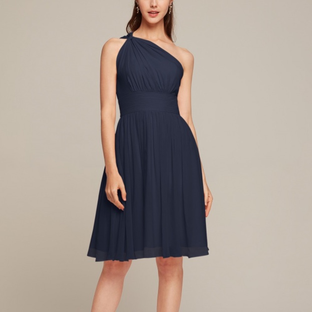 One Shoulder Chiffon Bridesmaid Dress